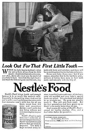 1915년 "네슬레(Nestlé's Food)" 광고