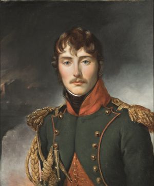 프랑수아 제라르(François Gérard)가 그린 집정관 친위대 샤쇠르 아 슈발(chasseurs à cheval) 대령으로서의 외젠 드 보아르네(약 1802년), 파리 보아르네 저택