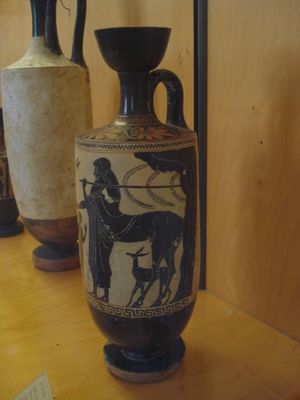 케이론과 아킬레우스를 묘사한 레키토스
