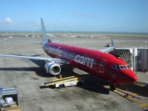 오클랜드 국제공항에 주기하는 B737 기종