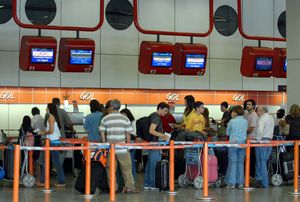 브라질리아 국제공항의 골 항공 티켓 카운터