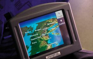1997년 스위스에어 MD-11 항공기의 기내 엔터테인먼트 시스템 터치스크린