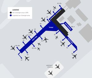 헬싱키 공항 비솅겐 구역 확장 공사 모습