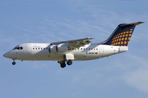 2007년 루프트한자 지역 항공을 대신하여 운항했던 유로윙스 BAe 146-200