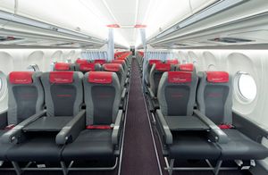 옛 오스트리아 항공 F70의 기내