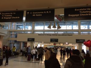 확장 공사 전 시카고 미드웨이 공항의 주요 통로