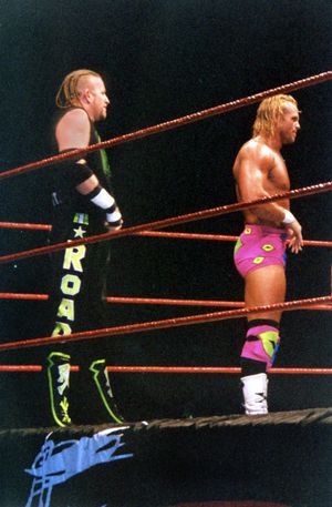 "로드 독" 제시 제임스와 "배드 애스" 빌리 건 (오른쪽) 1999년