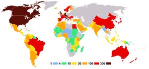 참가국들이 파견한 선수단의 인원 수