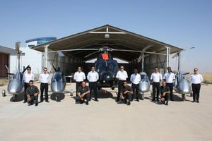 쿠르드 경찰의 오토자이로와 헬리콥터