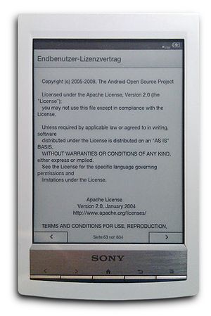 PRS-T1 라이선스 텍스트(영문판)