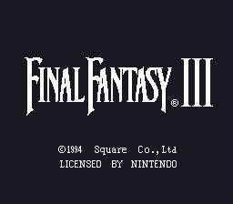 북미 SNES판 『Final Fantasy III』오프닝 타이틀
