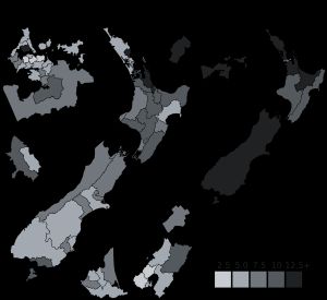 뉴질랜드 제일당 2014년 총선 지역구별 결과