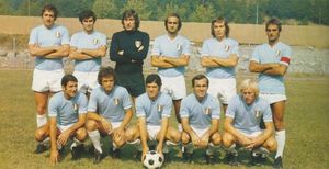 1974년 클럽 최초의 스쿠데토(scudetto)를 획득한 SS 라치오 팀