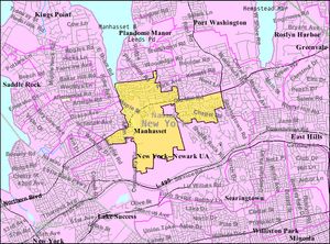 맨해셋 미국 인구조사 지도