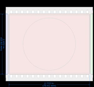 IMAX(15-perf) 수평 풀다운 70mm 필름 및 프레임 크기