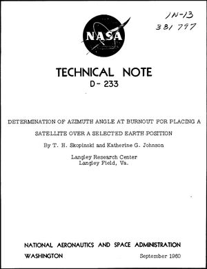 존슨의 이름이 공동 저자로 처음 기재된 NASA 보고서