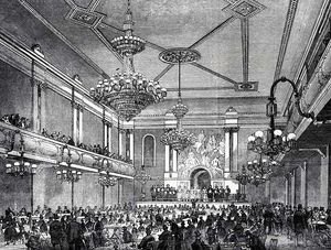 1852년 람베스에 문을 연 캔터베리 뮤직홀(Canterbury Music Hall) 내부