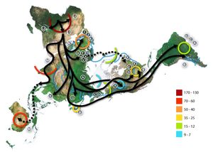 다수설에 따르면 mtDNA 하플로그룹 L3는 동아프리카에서 처음 발생하여 이후 아프리카 밖으로 이동, 대규모로 확산하였다.