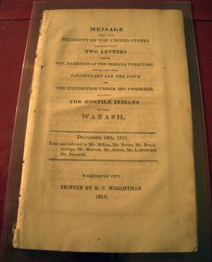 전투 후 공개된 문서. 해리슨의 편지가 포함되어 있다.