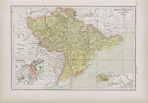 1909년 남딘성 지도