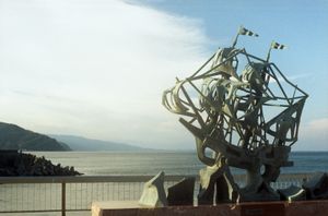 안진 기념공원(安針記念公園)의 산 부에나 벤투라(San Buena Ventura)호 조각상