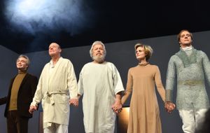 2014년 스톡홀름 시립극장에서 마지막 무대 공연을 한 볼터의 리어왕 역.