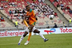 2021년 아프리카 네이션스컵에서 코트디부아르 대표로 뛰는 자하