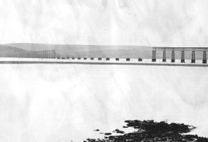 북쪽에서 본 무너진 테이 브리지