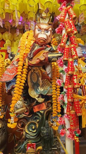 싱가포르 워털루 거리의 손오공 동상과 사당.