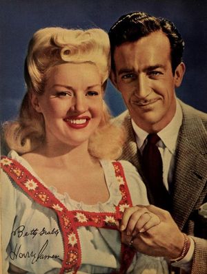 베티 그레이블과 함께. 1944년