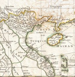 리고베르 보네(1727–1794)가 제작한 1771년 통킹과 코친차이나 지도.