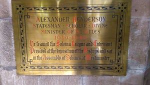 에든버러 세인트 자일스 대성당의 알렉산더 헨더슨 기념비
