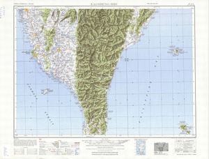 쭤잉}})을 포함한 대만 남부 지도 (AMS, 1951)