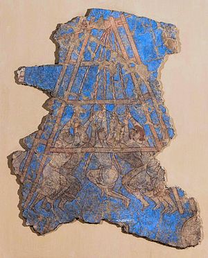 펜지켄트 벽화에 묘사된 사마르칸트 포위전