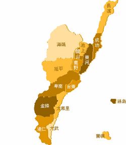 타이둥현 행정구역도