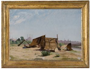 콘스탄티노플 근교 야영지, 1878년, 제롬의 플랭에르 유화 스케치의 한 예, 게르 에넨스 컬렉션, 네덜란드