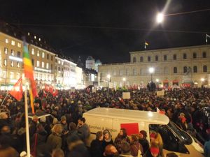 2014년 12월 22일 뮌헨에서 열린 페기다 반대 시위