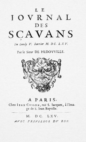 Journal des Sçavans의 창간호(표지)