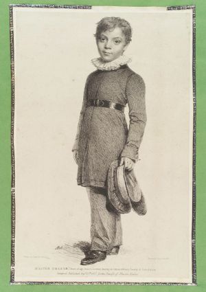 정신 계산가 마스터 노크스, 1827년 석판화