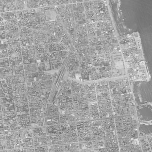 벳푸 시 중심부의 흑백 항공사진(1961년 4월 촬영)국토교통성 국토지리원 [https://mapps.gsi.go.jp/ 지도·항공사진 열람 서비스]의 항공사진을 기반으로 작성