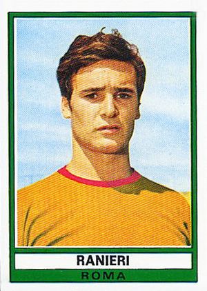 1973년 AS 로마 시절의 라니에리. 파니니 축구 스티커