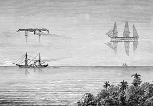 1872년 책에 실린 신기루를 설명하는 그림