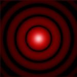 컴퓨터 시뮬레이션으로 생성된 에어리 회절 패턴