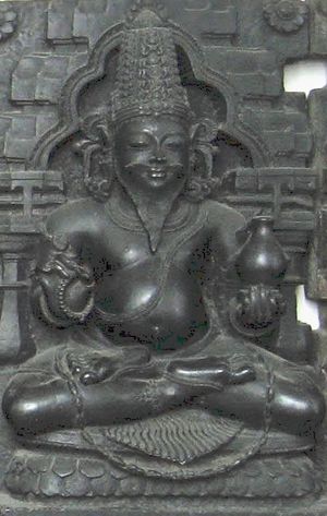 코나락(Konark)의 나바그라하 조각상의 일부인 브리하스파티