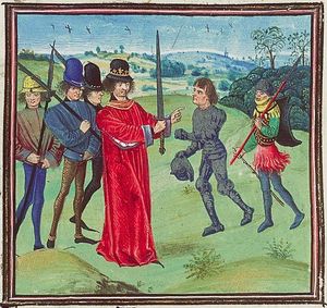 발드윈 1세, 플랑드르 백작 임명식 (샤를 대제)