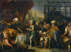 탐벨레인과 바예지드 (1700년경) 안드레아 첼레스티 작