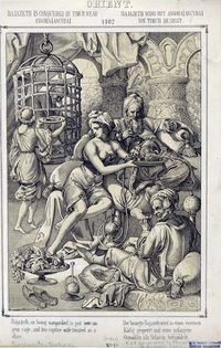 19세기 유럽 화가가 그린 바예지드 1세와 티무르