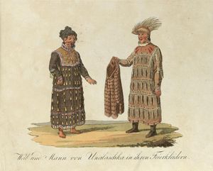 문신을 한 알류트족 여성