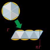 다빈치의 원의 넓이 계산