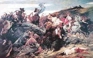 아르투로 미켈레나가 그린 19세기 펜테실레이아 전투 장면 해석